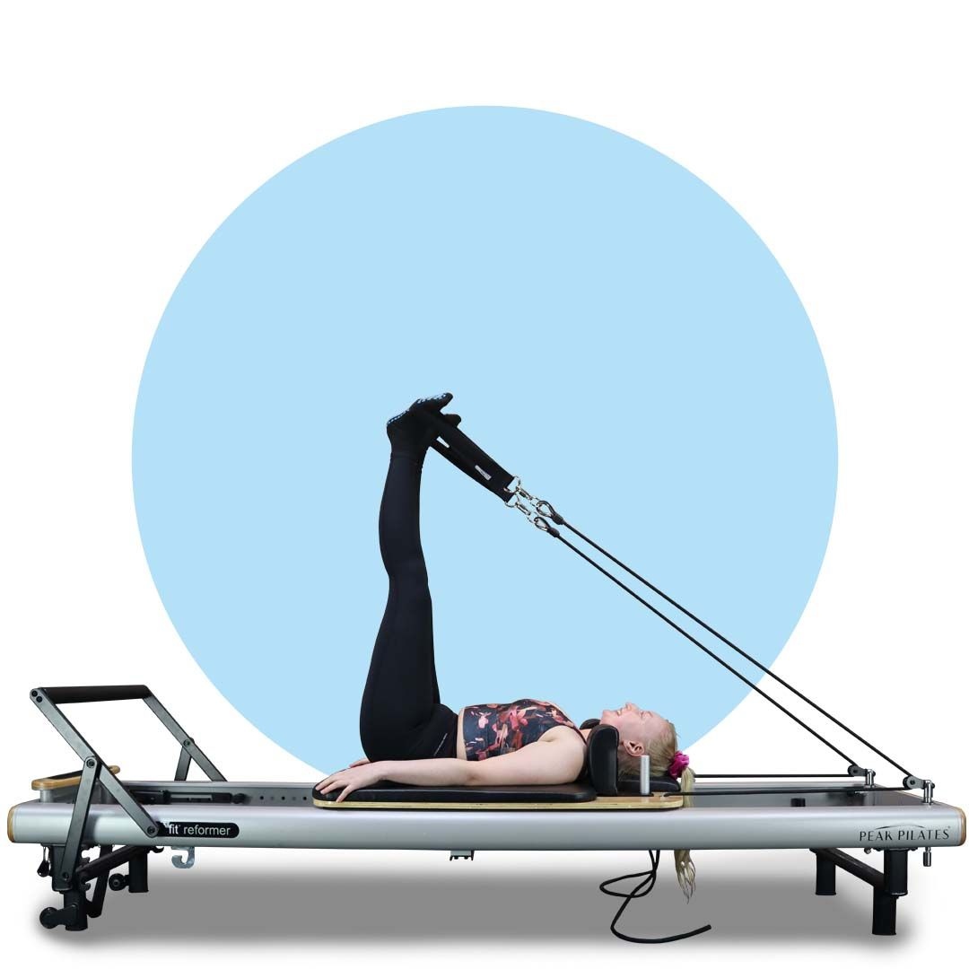 Reformer Pilates Movement - Legs in straps hamstring press